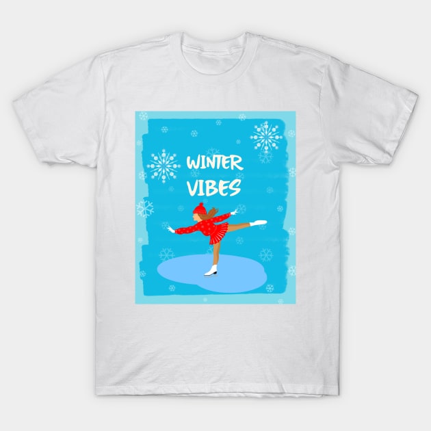 ICE Skate Winter Sports T-Shirt by SartorisArt1